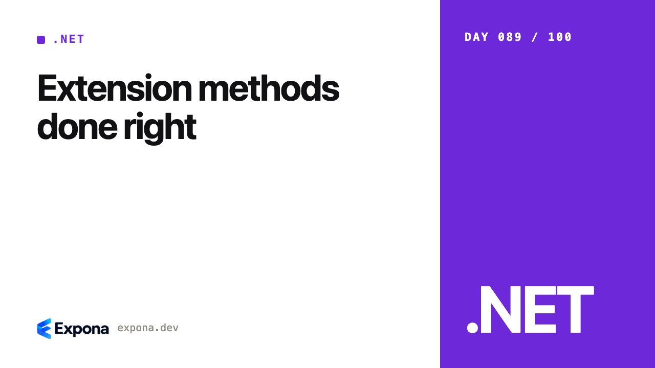 Extension methods done right: a .NET guide for developers