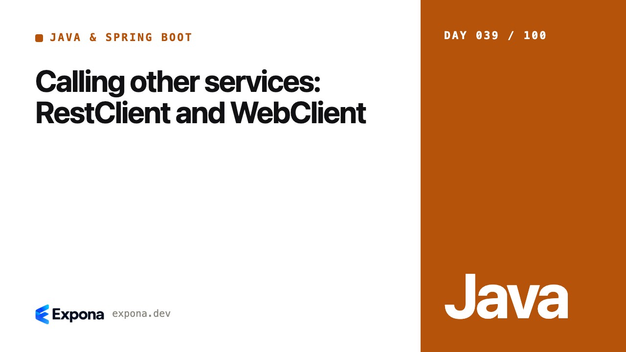 Calling other services: RestClient and WebClient explained