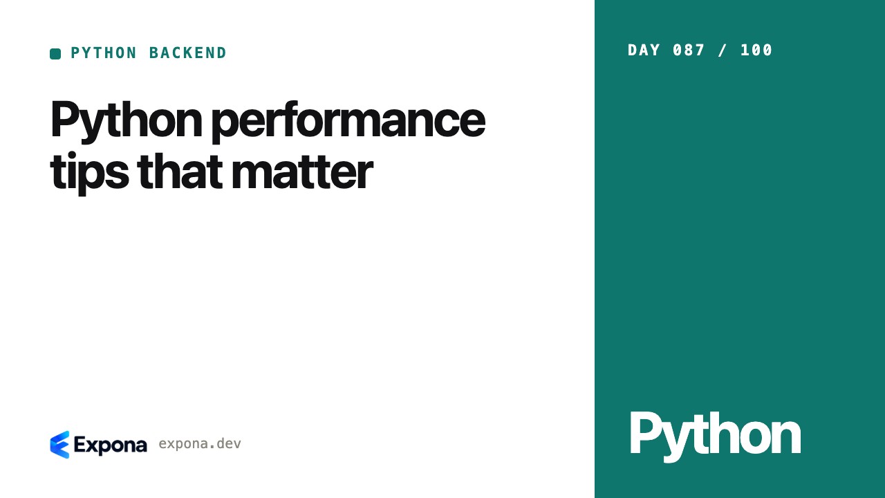 Python performance tips that matter: a step-by-step guide