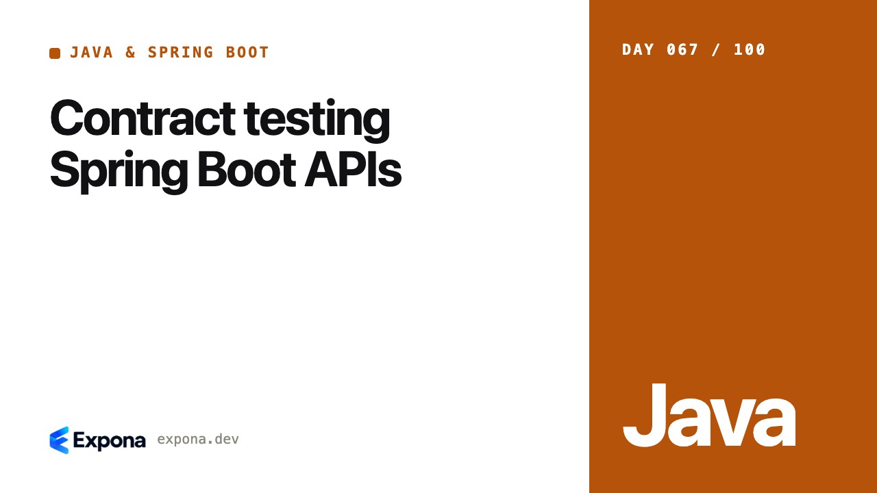 Contract testing Spring Boot APIs in Java & Spring Boot
