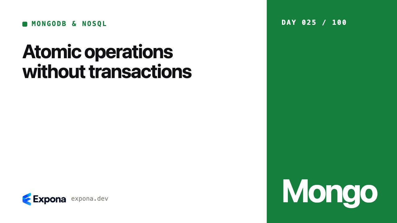 Atomic operations without transactions, explained simply