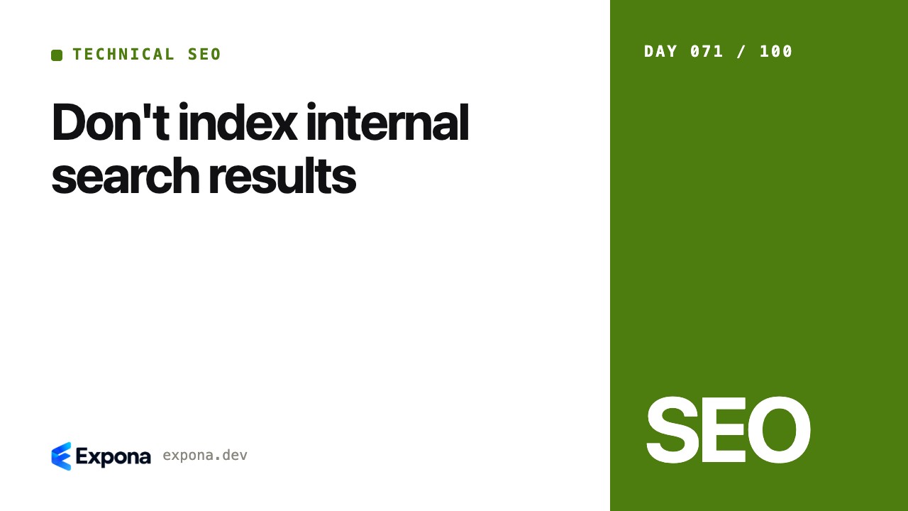 Don't index internal search results: a step-by-step guide