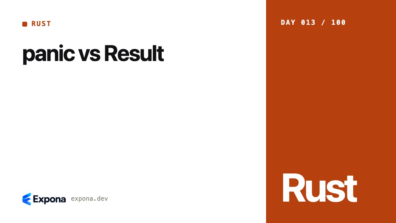panic vs Result: what every Rust developer should know