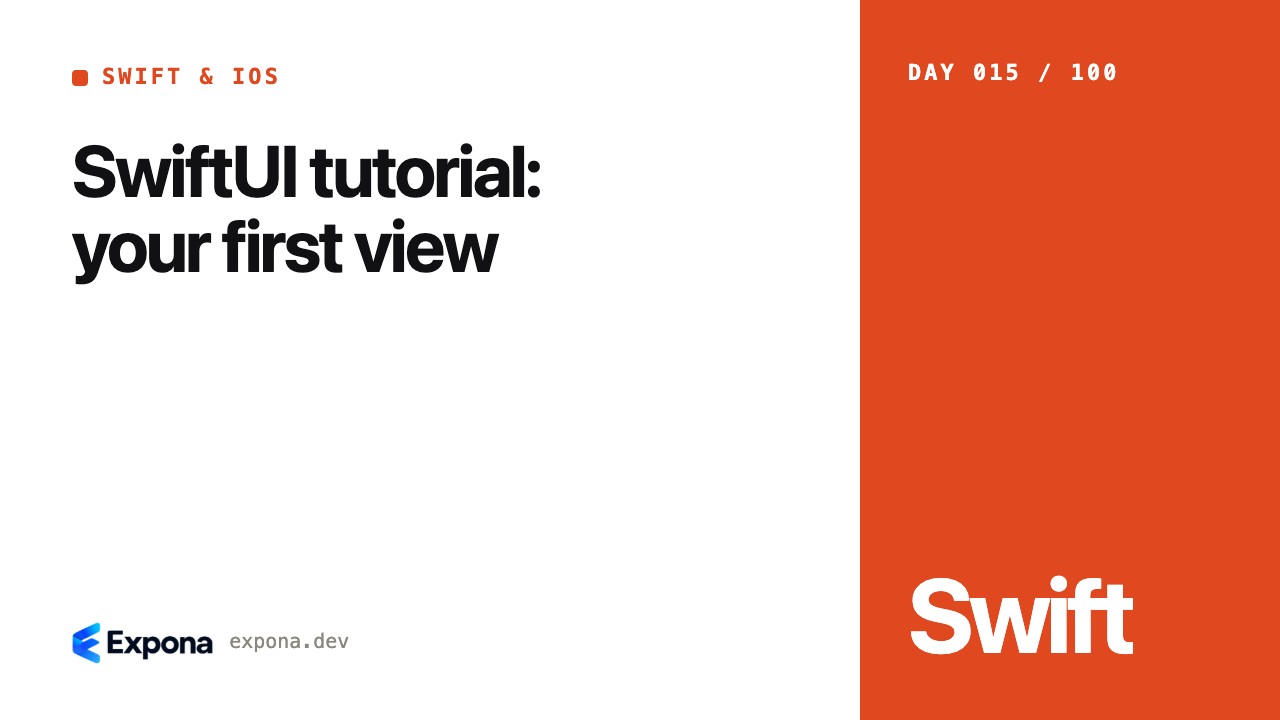 SwiftUI tutorial: your first view — a step-by-step guide