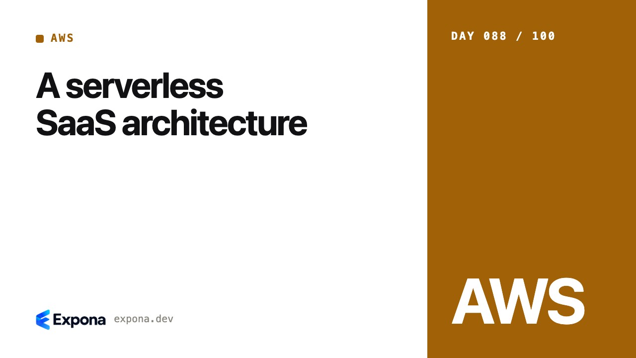 A serverless SaaS architecture: best practices explained