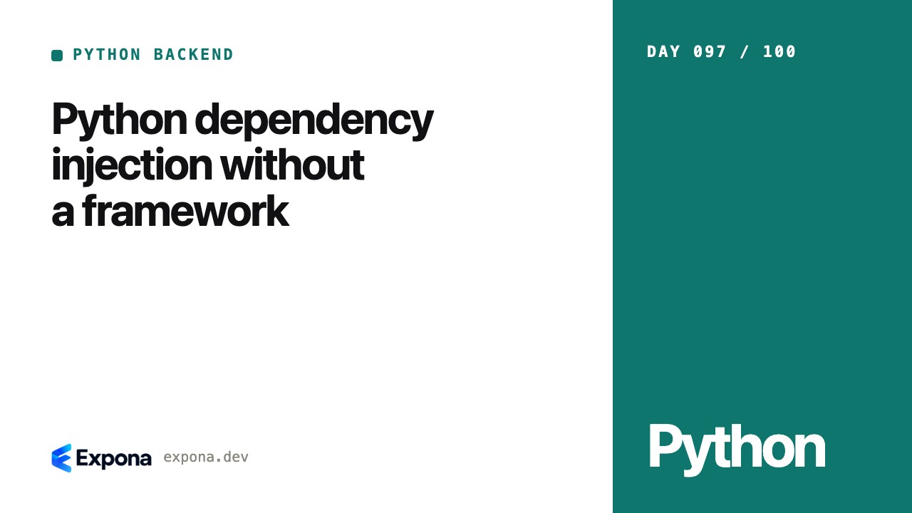 Python dependency injection without a framework explained