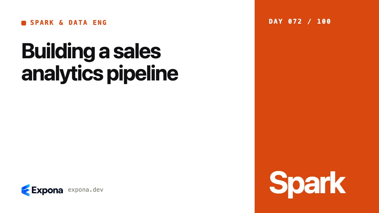 Building a sales analytics pipeline in Spark & Data Eng