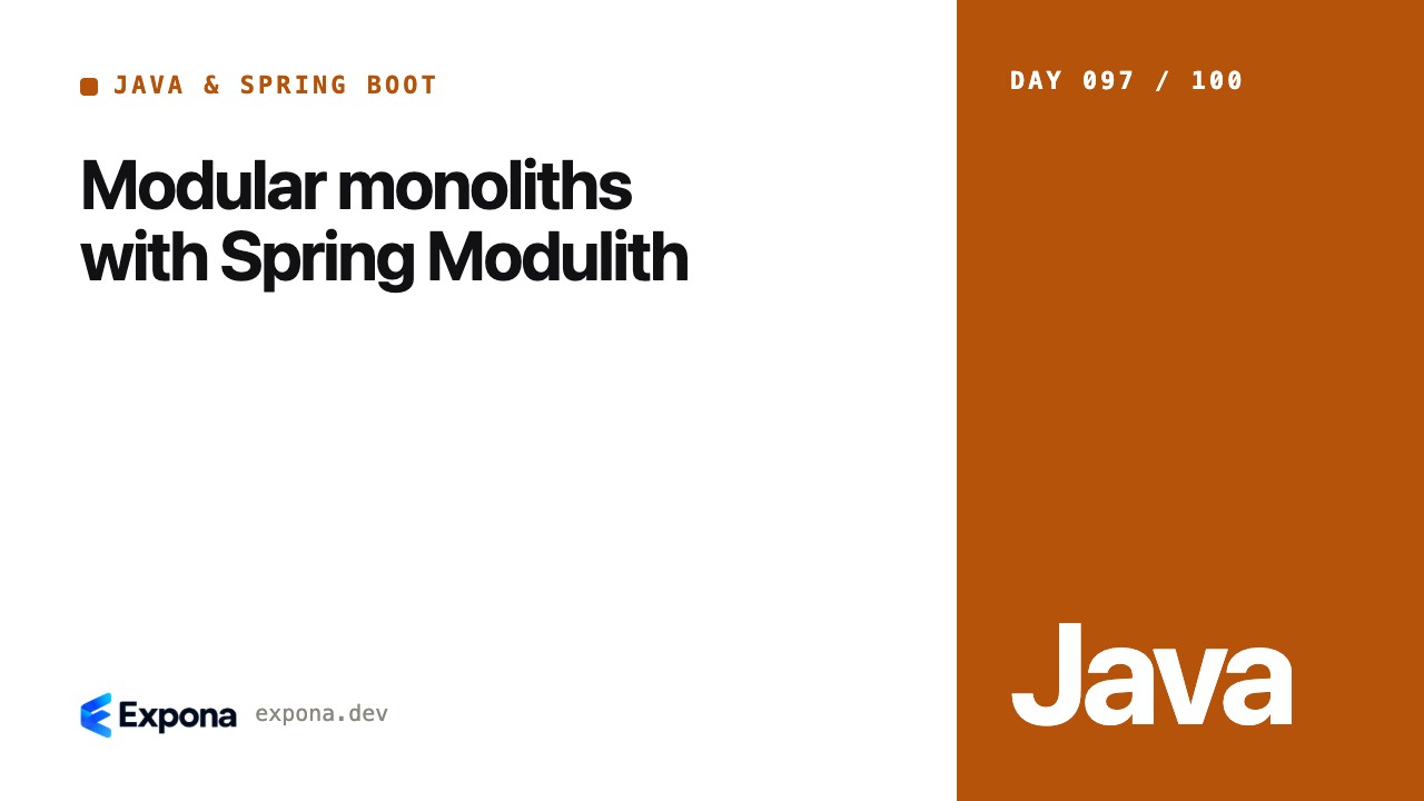 Modular monoliths with Spring Modulith, explained simply