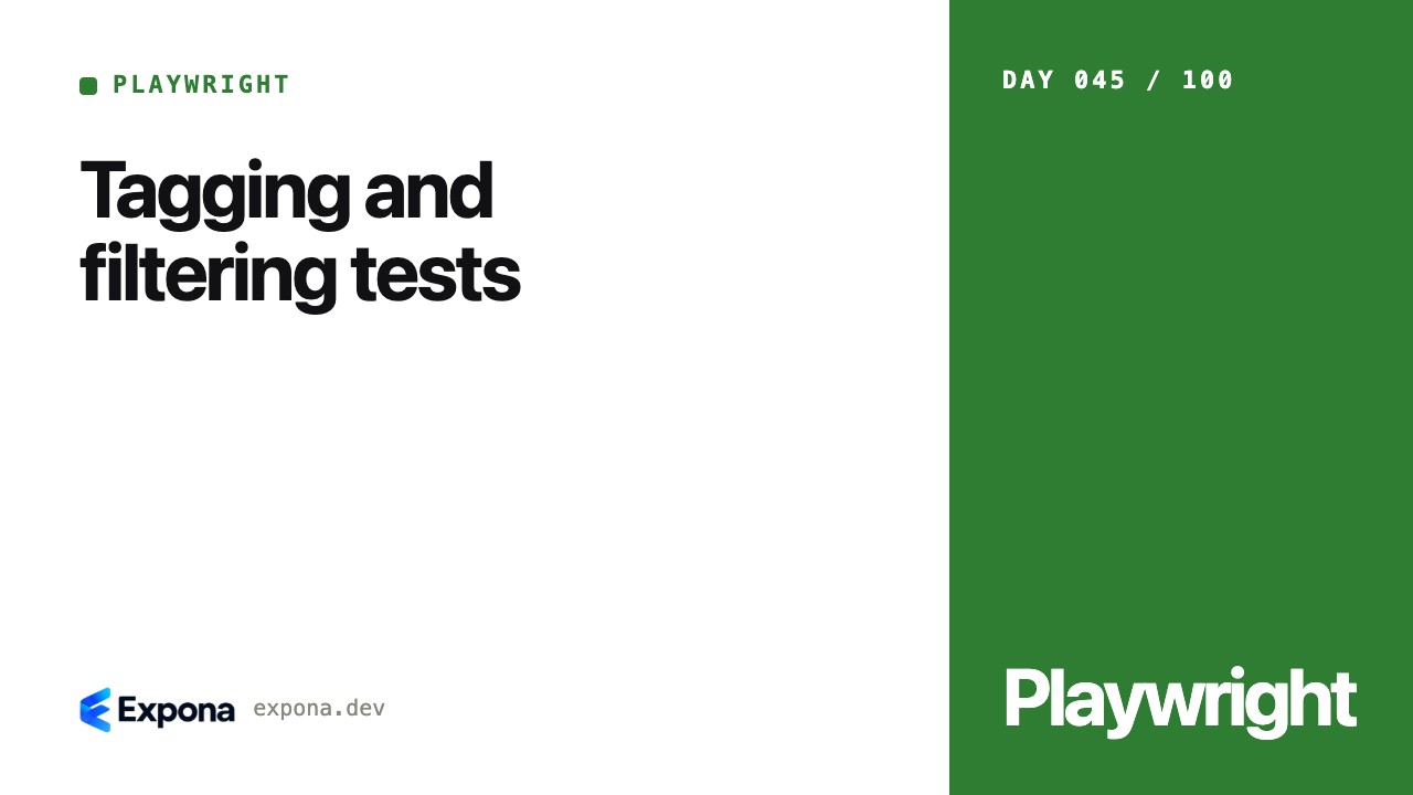 Tagging and filtering tests: what developers should know