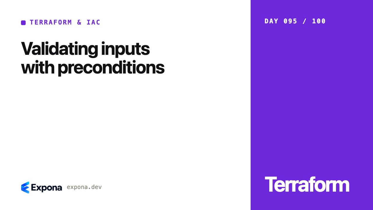 Validating inputs with preconditions in Terraform & IaC