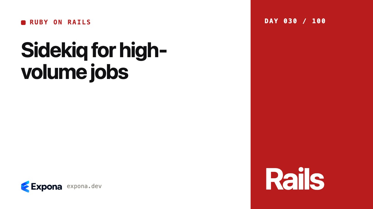 Sidekiq for high-volume jobs for Ruby on Rails developers