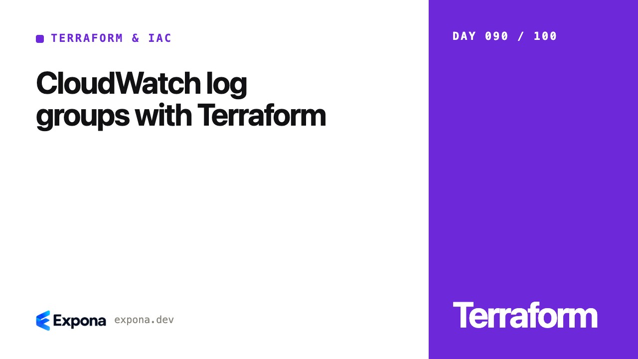 CloudWatch log groups with Terraform in Terraform & IaC