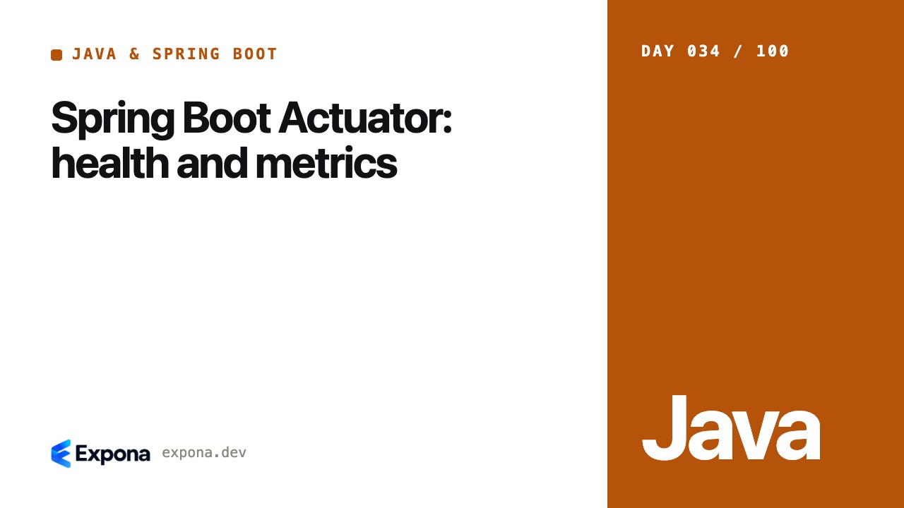 Spring Boot Actuator: health and metrics for production