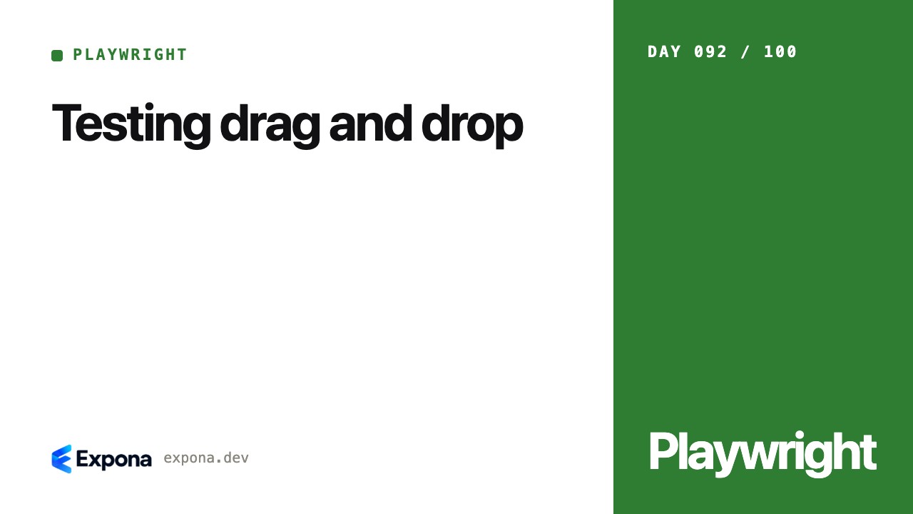 Testing drag and drop in Playwright & Browser Automation
