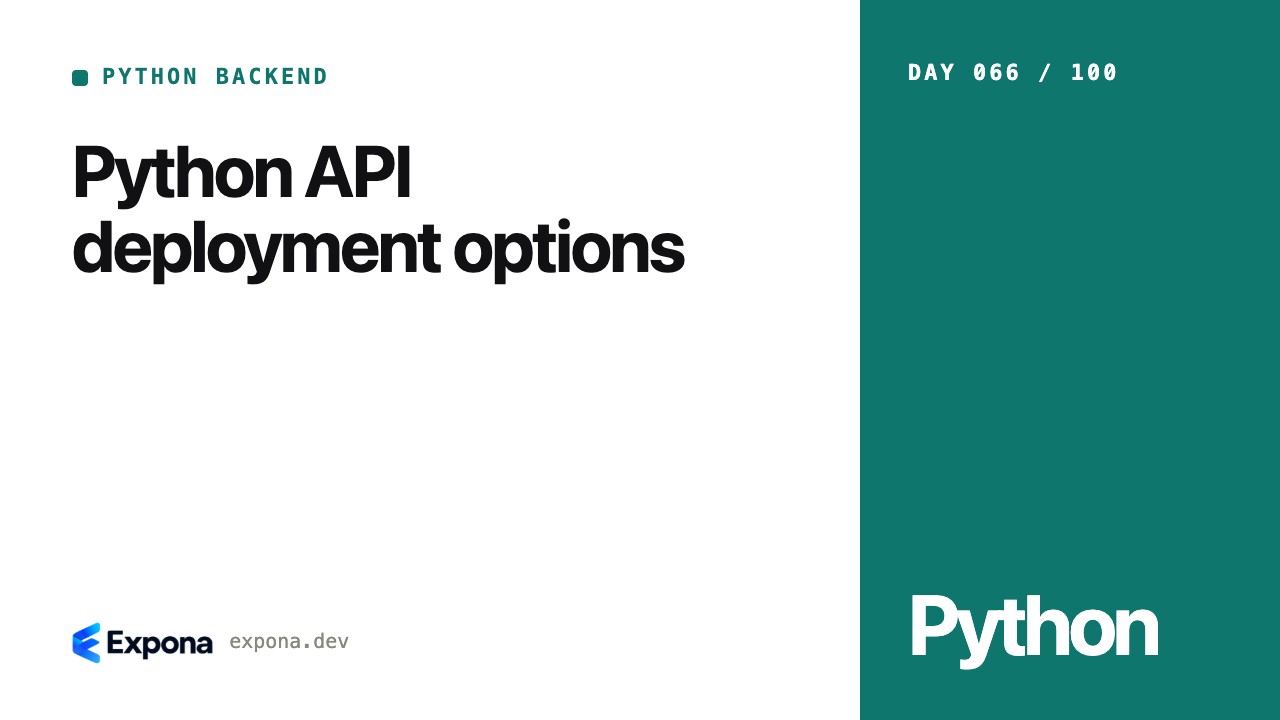 Python API deployment options: best practices explained