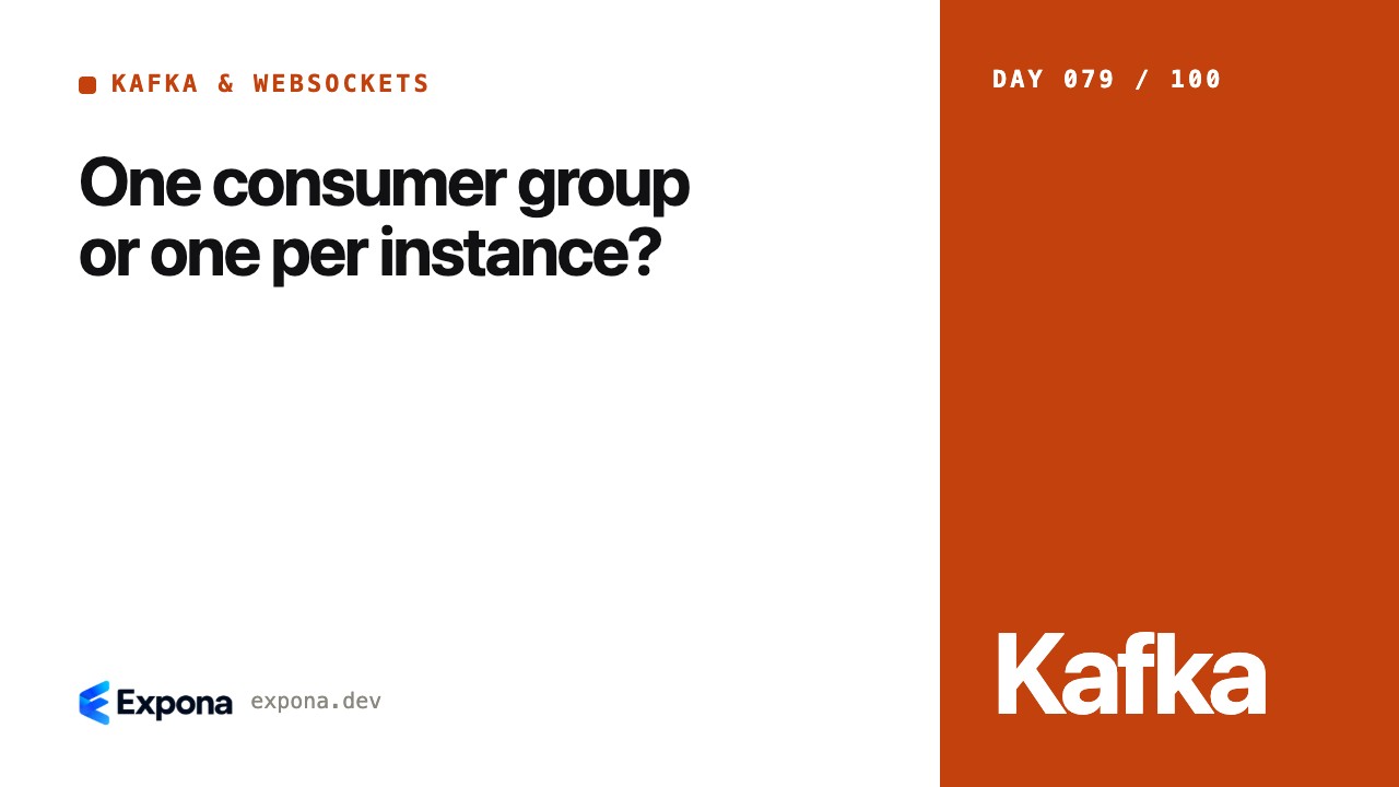 One consumer group or one per instance, explained simply