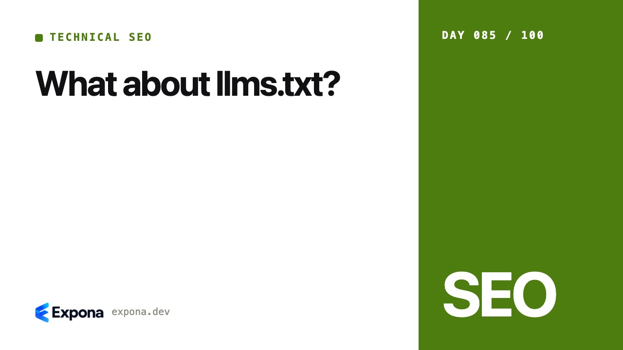What about llms.txt: a Technical SEO guide for developers