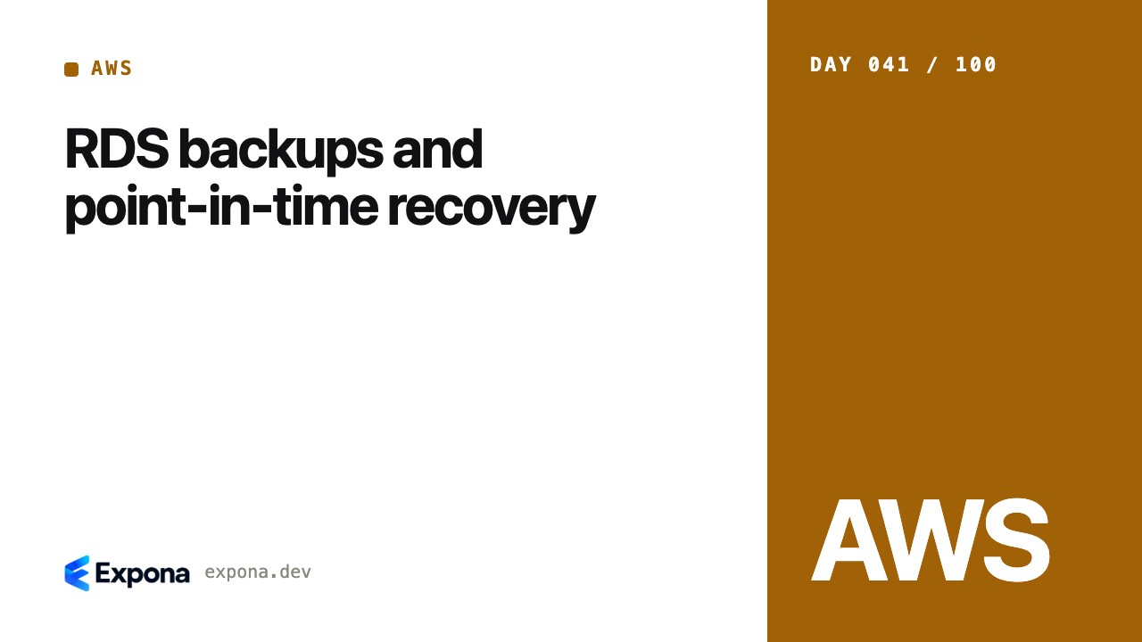RDS backups and point-in-time recovery, explained simply