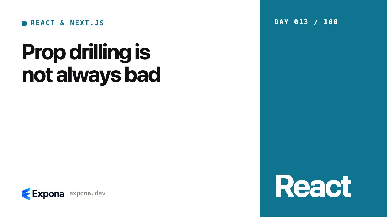 Prop drilling is not always bad: lessons from production