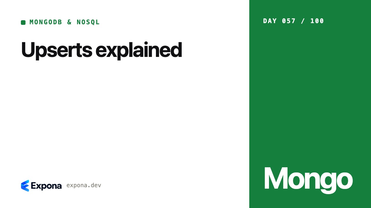 Upserts explained: a MongoDB & NoSQL guide for developers