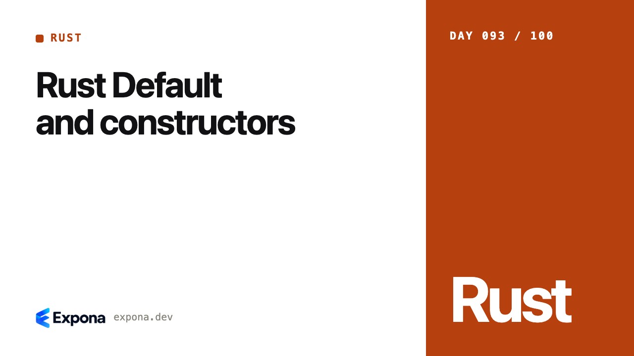 Rust Default and constructors: best practices explained