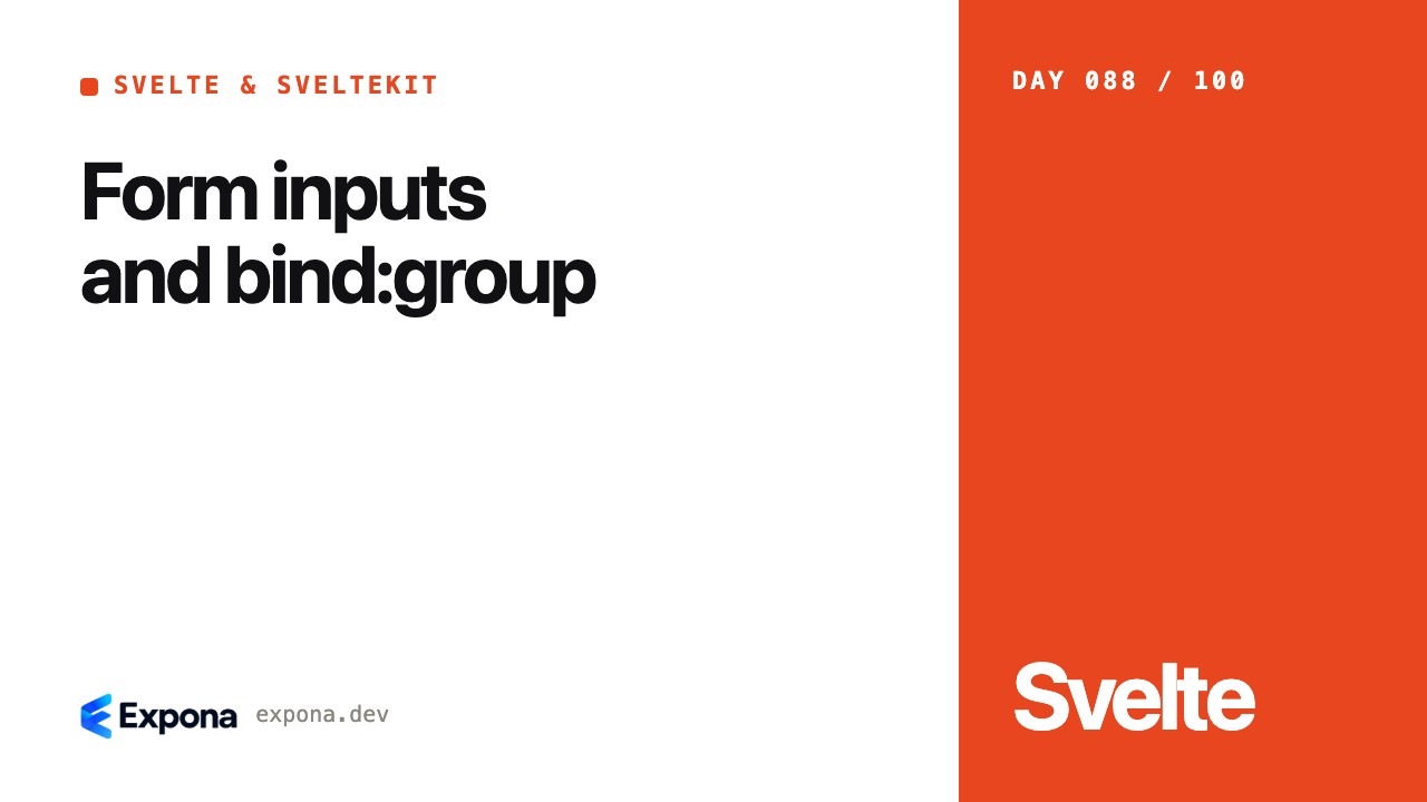 Form inputs and bind:group — what developers should know