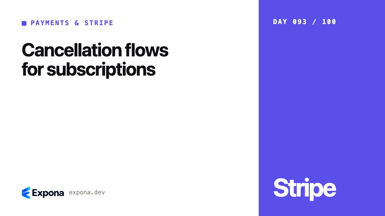 Cancellation flows for subscriptions in Payments & Stripe
