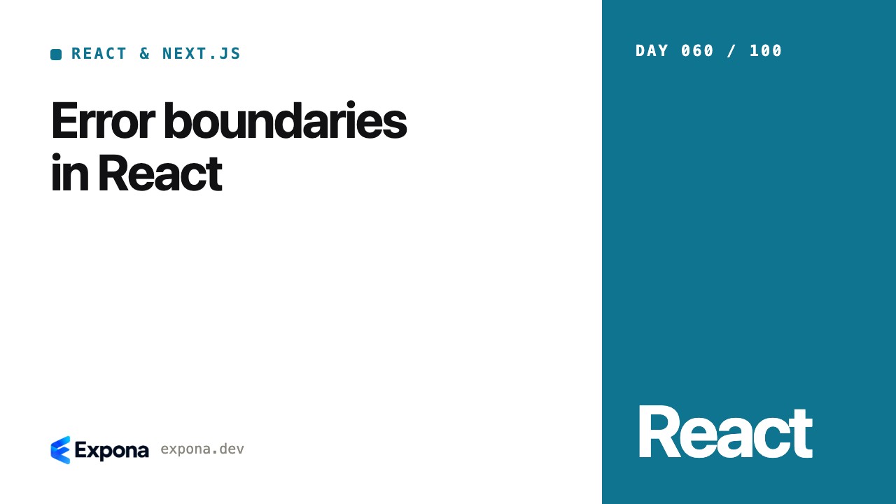 Error boundaries in React for React & Next.js developers