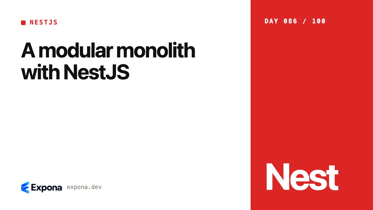 A modular monolith with NestJS: best practices explained