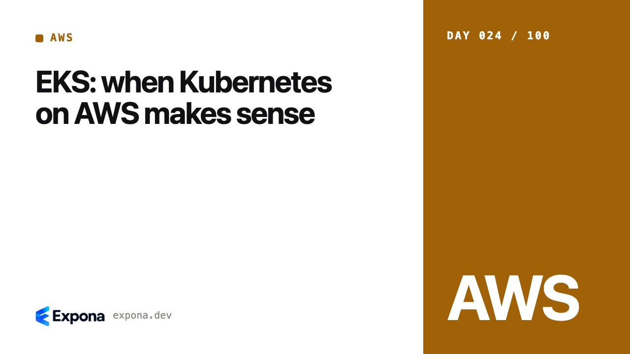 EKS: when Kubernetes on AWS makes sense, explained simply