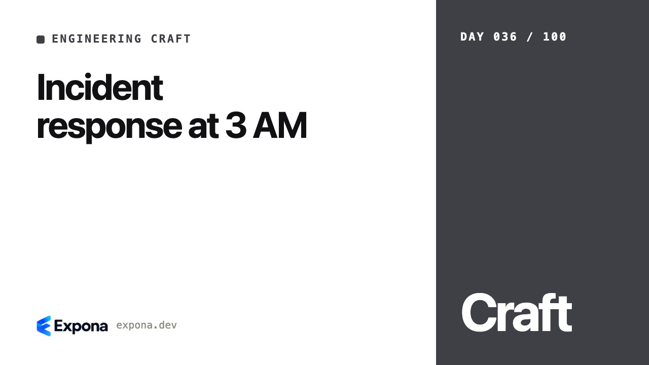 Incident response at 3 AM: practical tips and trade-offs