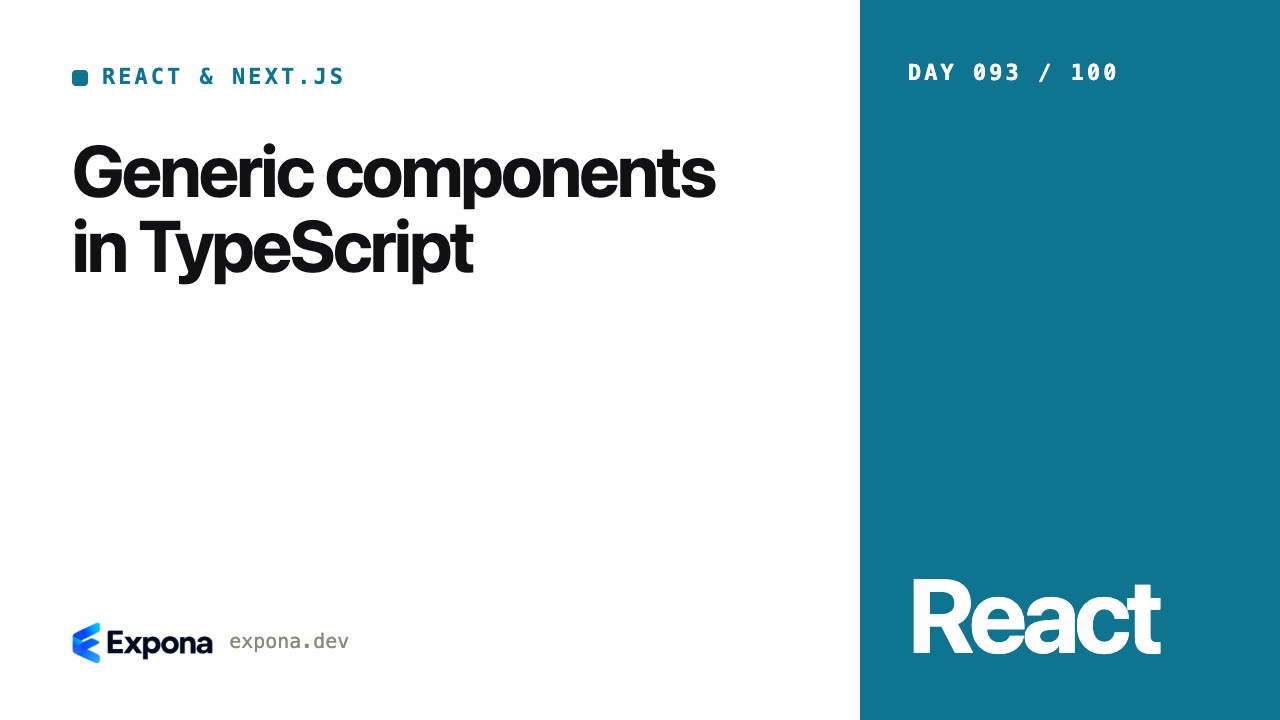 Generic components in TypeScript: lessons from production