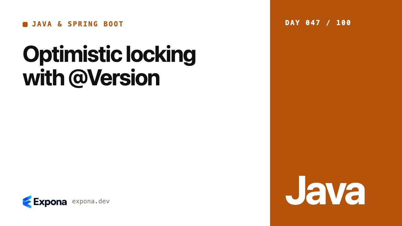 Optimistic locking with @Version: lessons from production