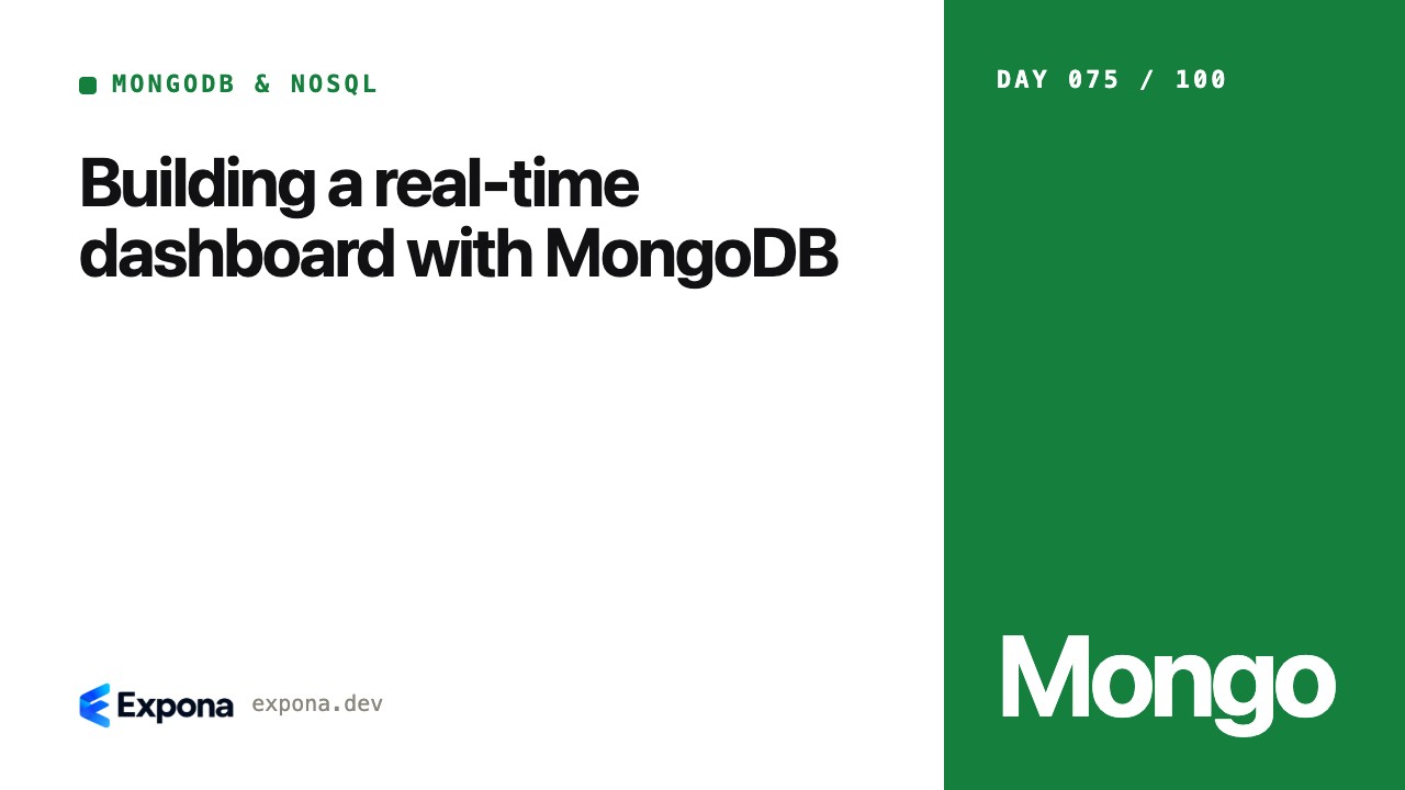 Building a real-time dashboard with MongoDB: a deep dive
