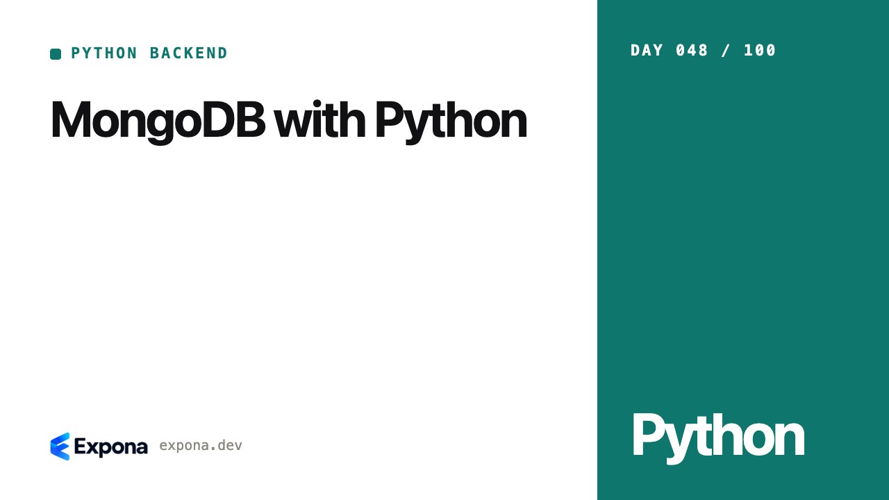 MongoDB with Python: a Python Backend guide for developers