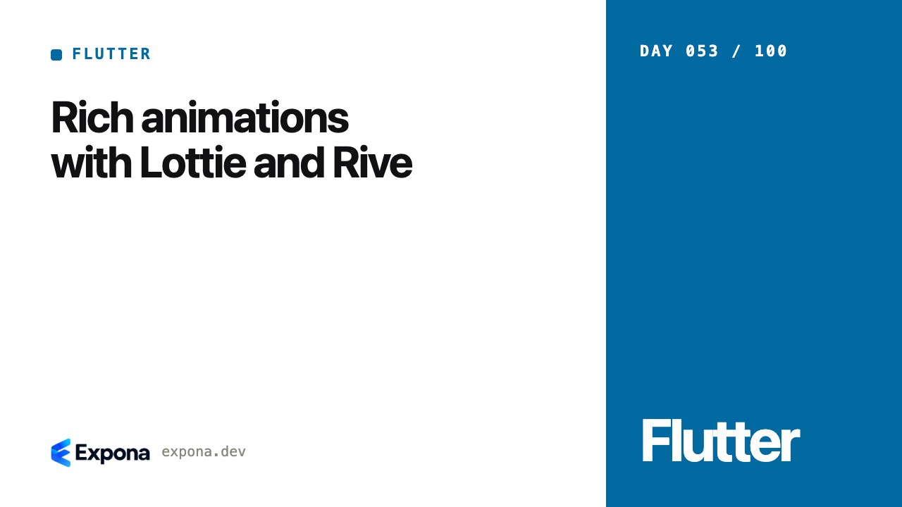 Rich animations with Lottie and Rive: a practical guide
