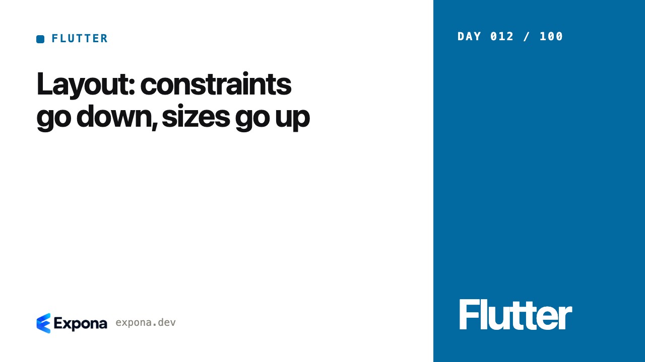 Layout: constraints go down, sizes go up for production