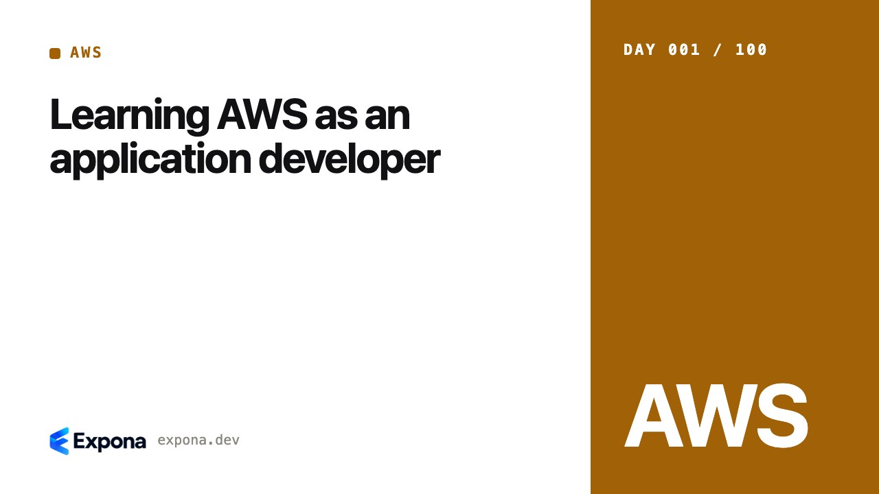 Learning AWS as an application developer for production