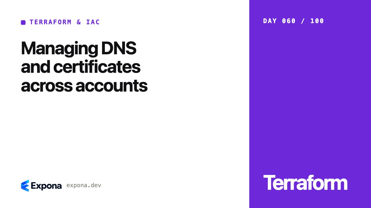 Managing DNS and certificates across accounts explained