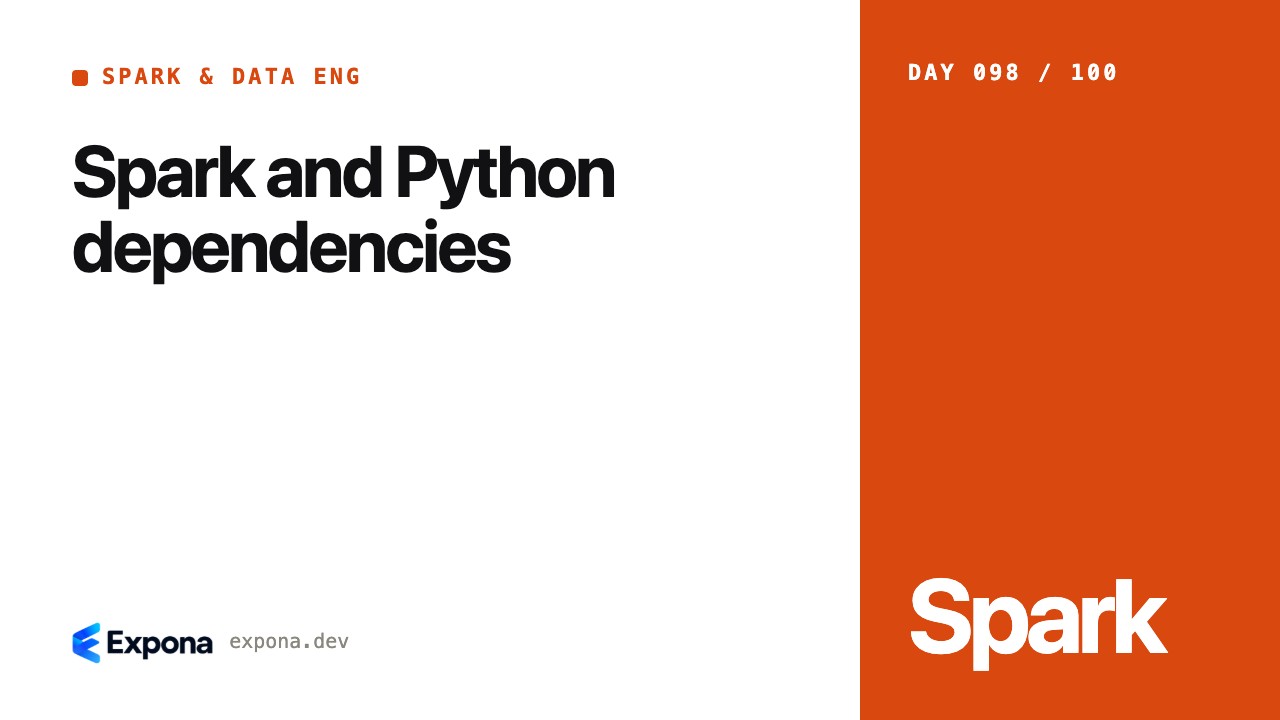 Spark and Python dependencies: best practices explained
