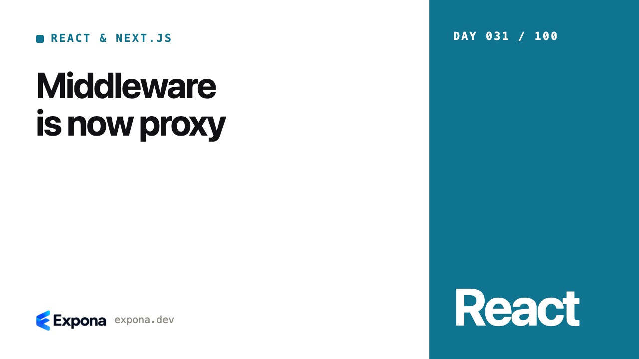 Middleware is now proxy: real-world lessons and examples