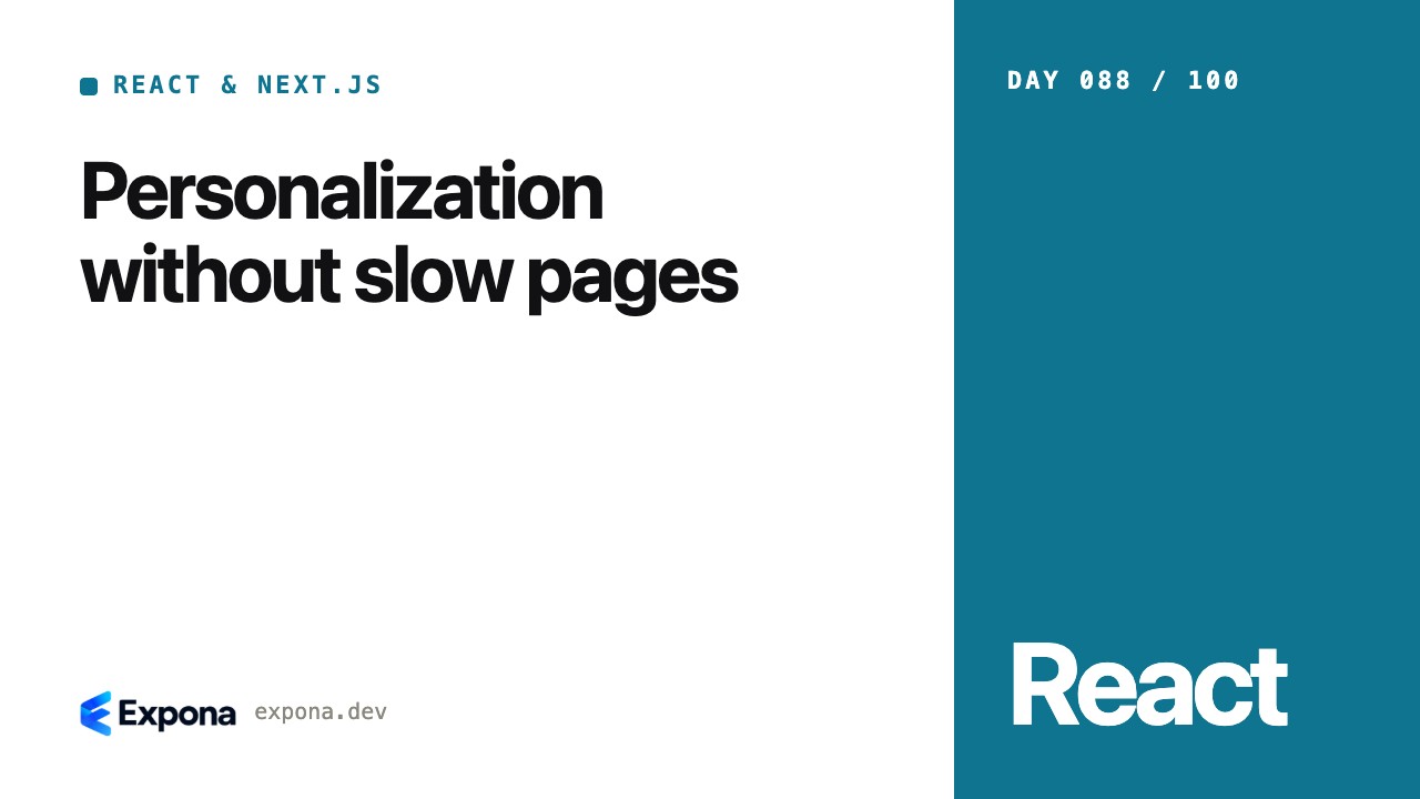 Personalization without slow pages: a step-by-step guide