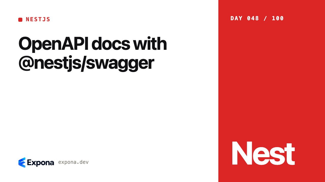 OpenAPI docs with @nestjs/swagger: a step-by-step guide