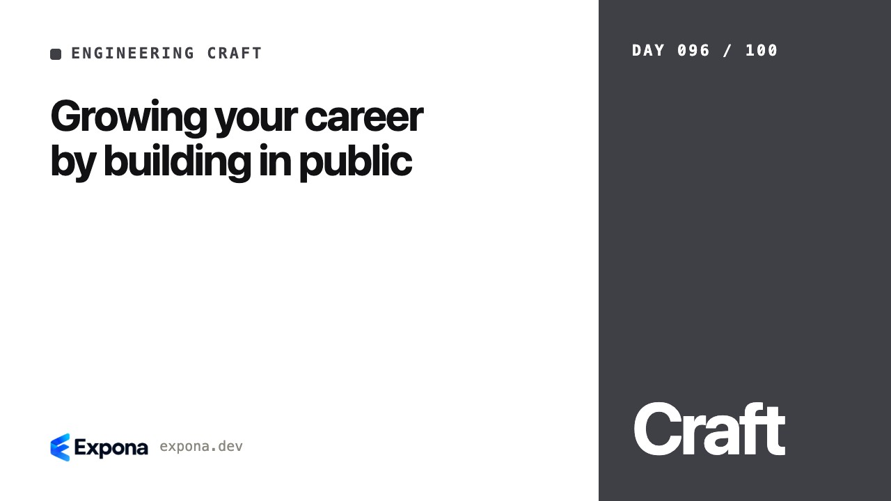 Growing your career by building in public for production