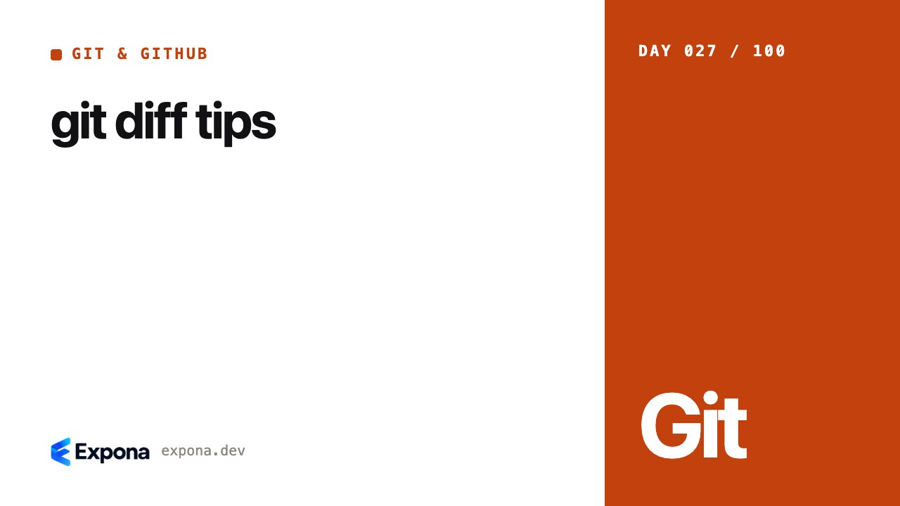 git diff tips in Git & GitHub for Professional Developers