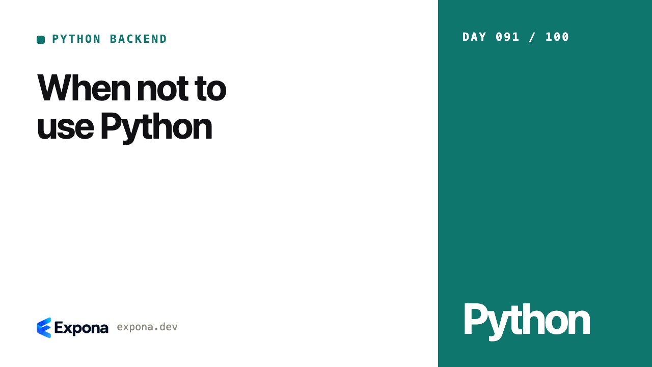 When not to use Python: a practical Python Backend guide