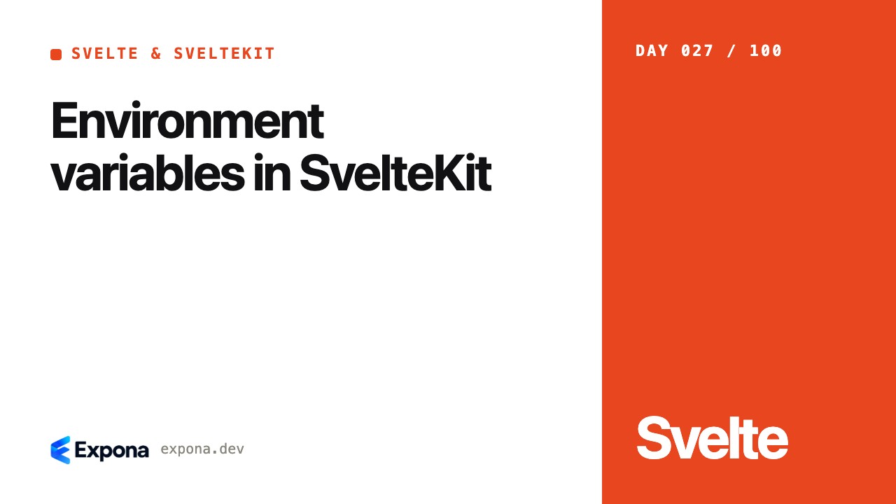 Environment variables in SvelteKit in Svelte & SvelteKit