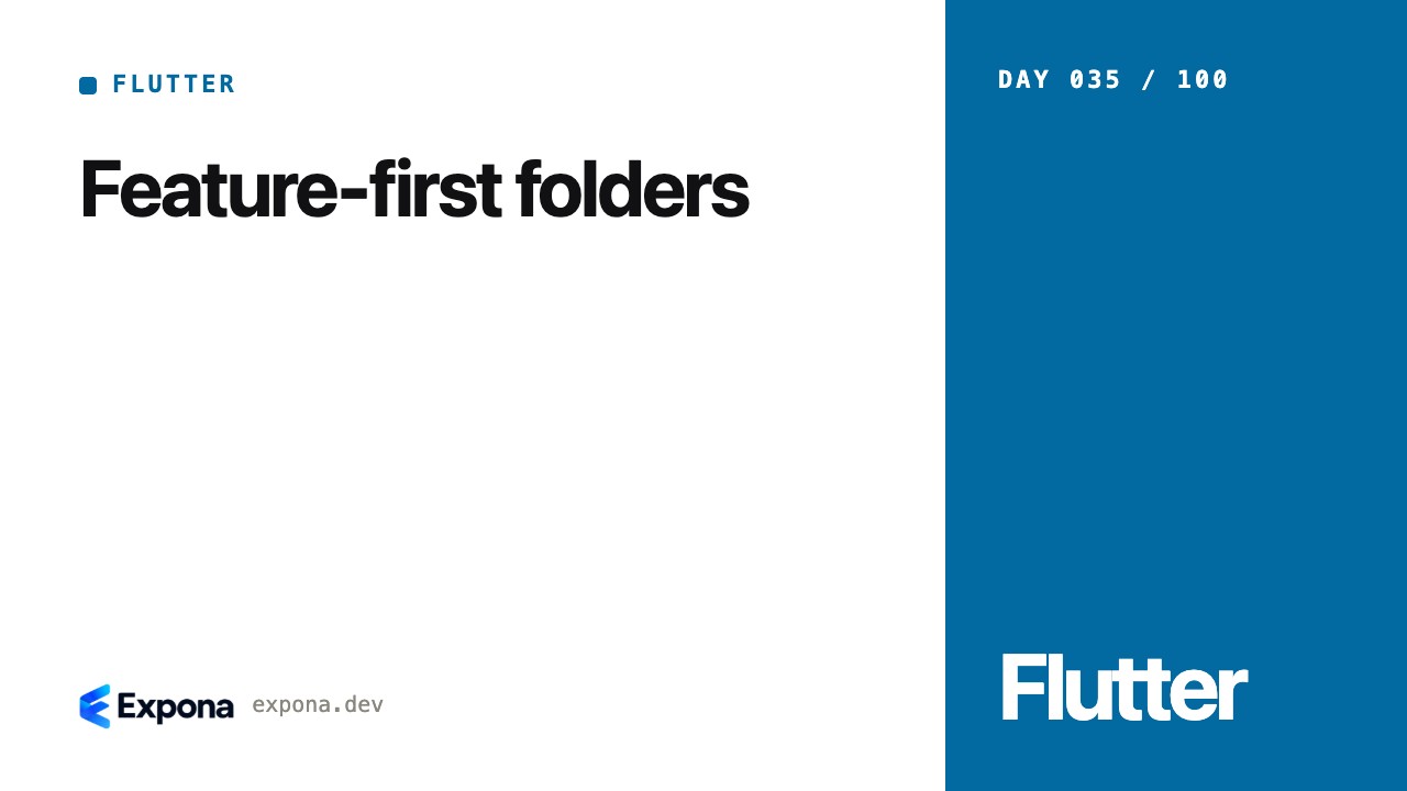 Feature-first folders: Flutter best practices explained