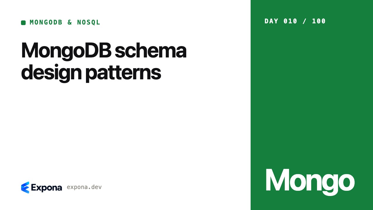 MongoDB schema design patterns: best practices explained