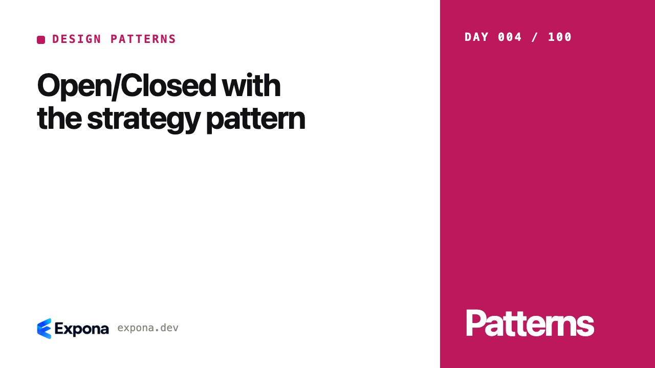 Open/Closed with the strategy pattern in Design Patterns